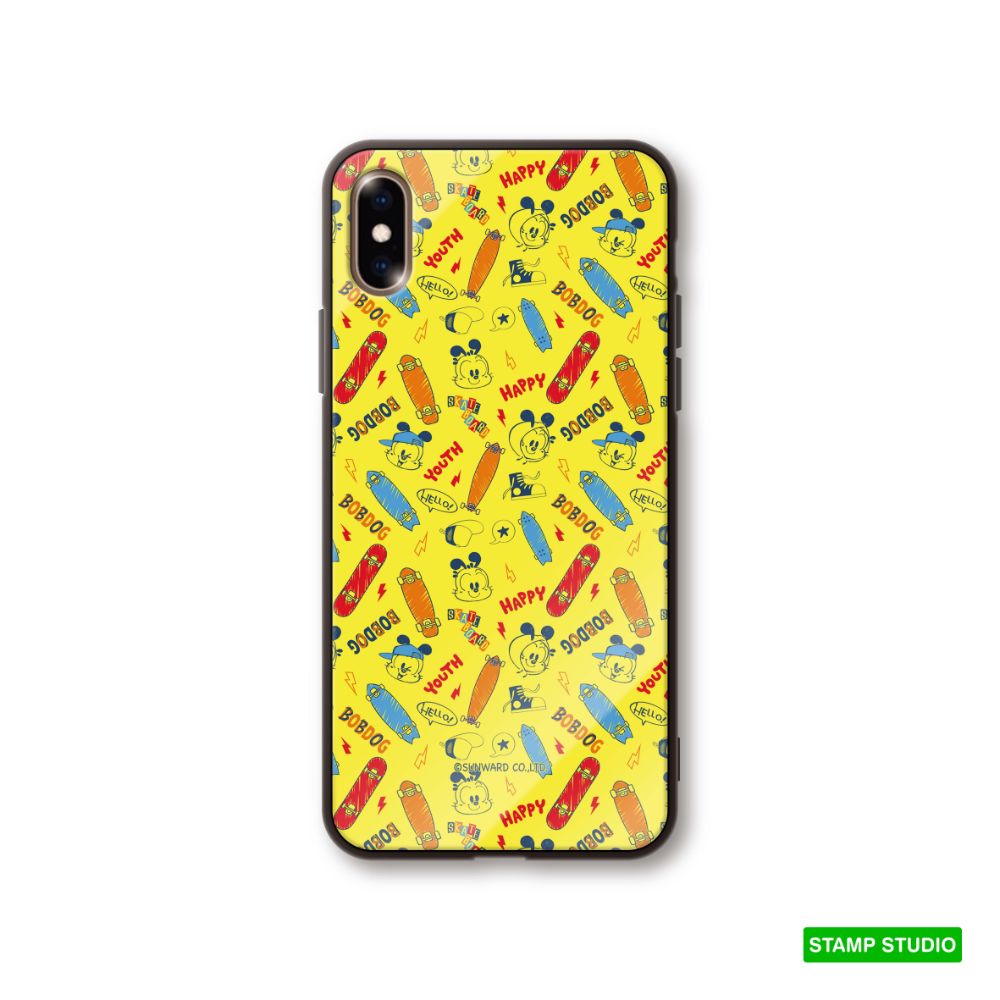 bobスケボー総柄ガラス